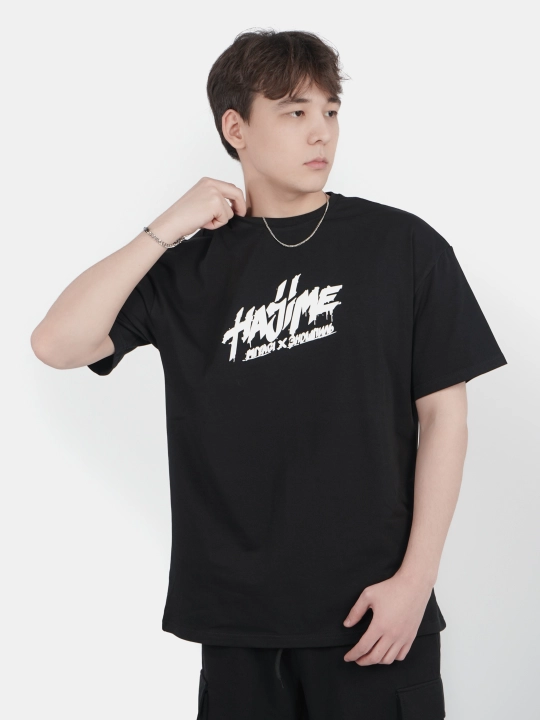 Erkaklar uchun qisqa yengli unisex oversayz futbolka, naqshli, yoz uchun, MiyaGi Hajime