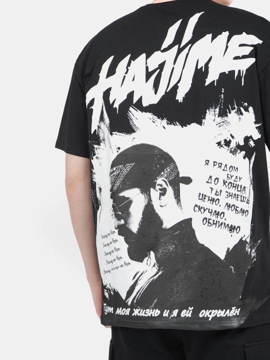Erkaklar uchun qisqa yengli unisex oversayz futbolka, naqshli, yoz uchun, MiyaGi Hajime