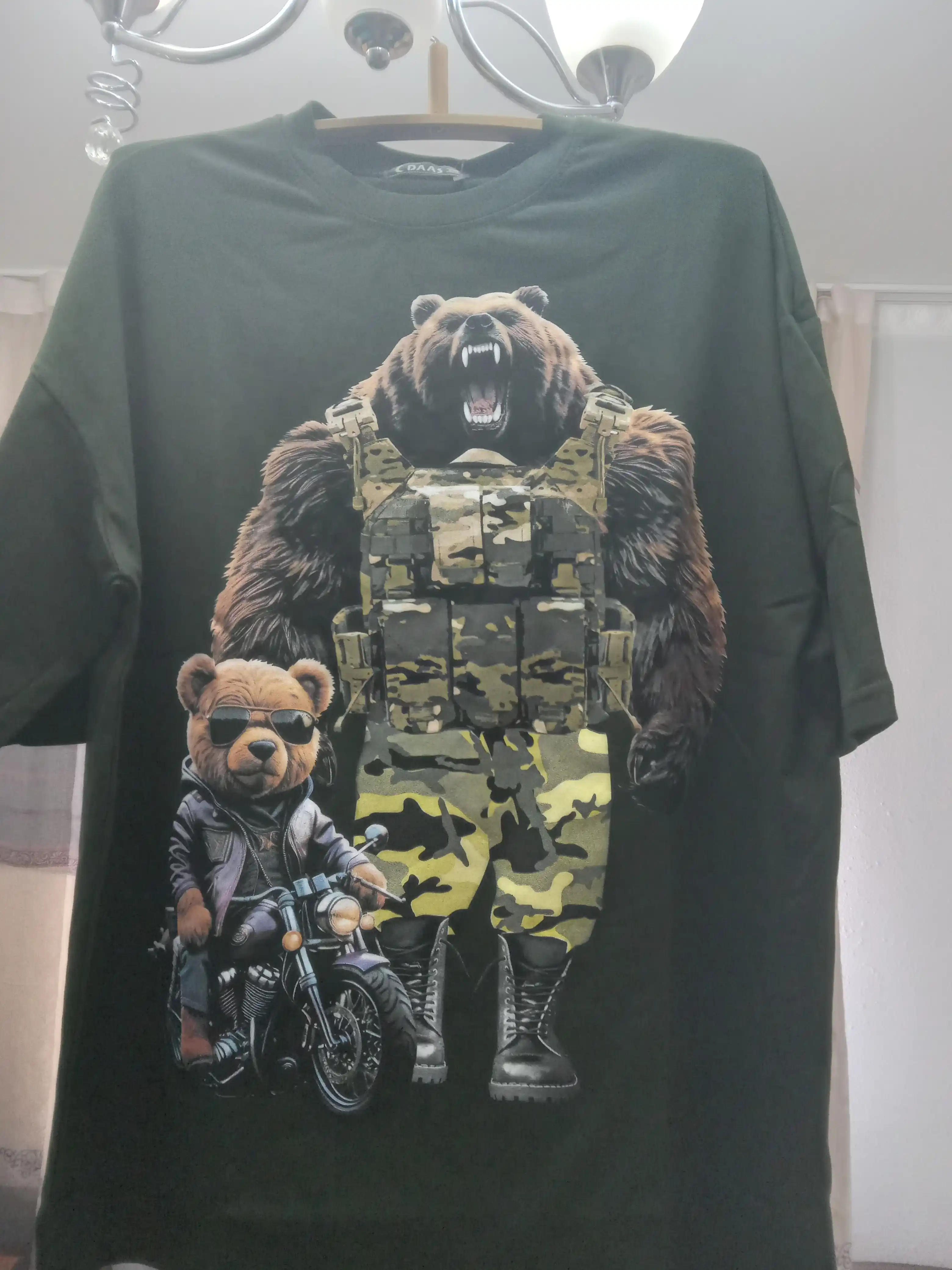 Erkaklar va ayollar uchun futbolka, oversiz, print bilan, unisex, paxta