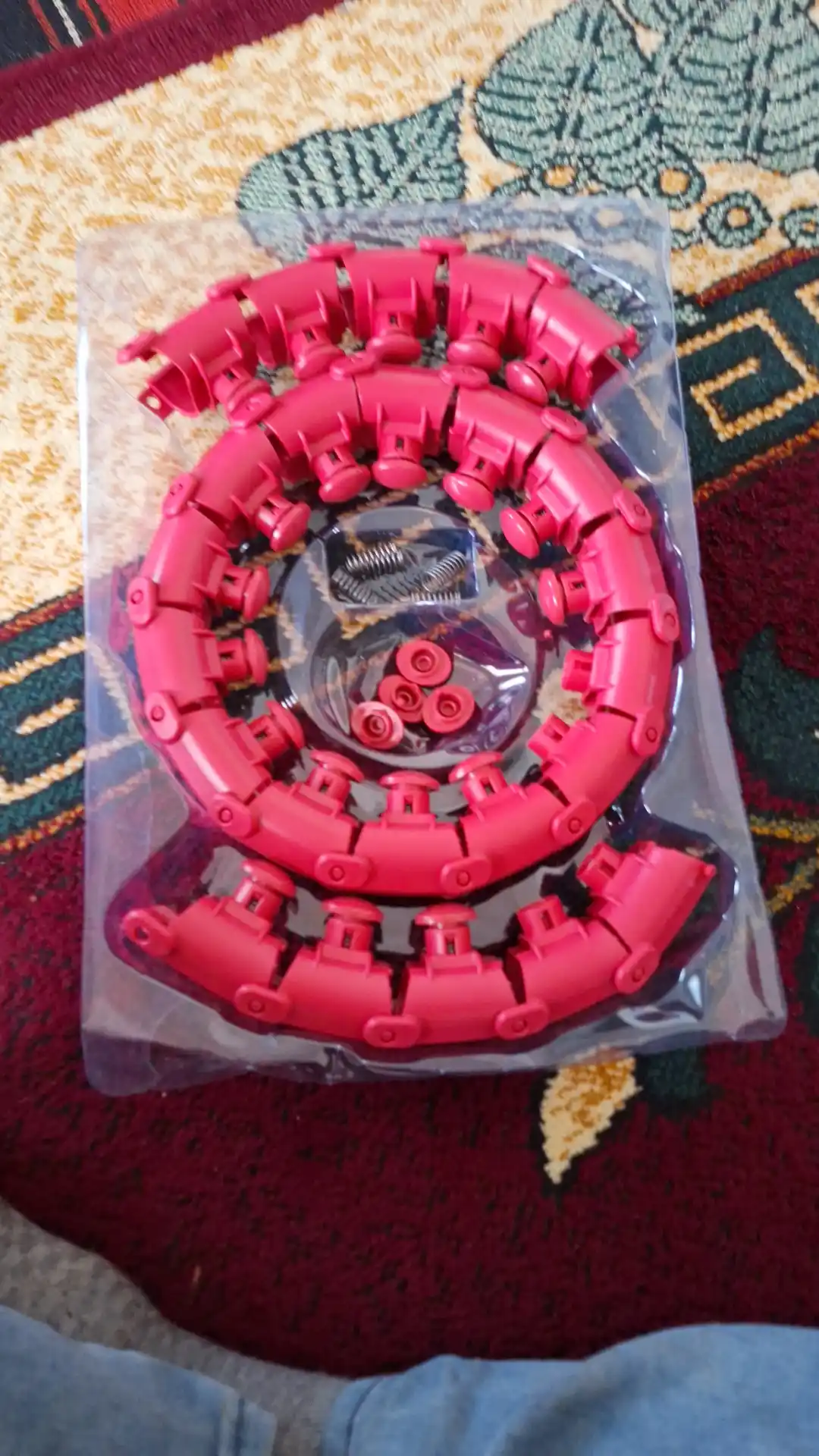 Hula Hoop, fitnes, bel uchun massaj halqasi, 57 sm dan 110 sm gacha
