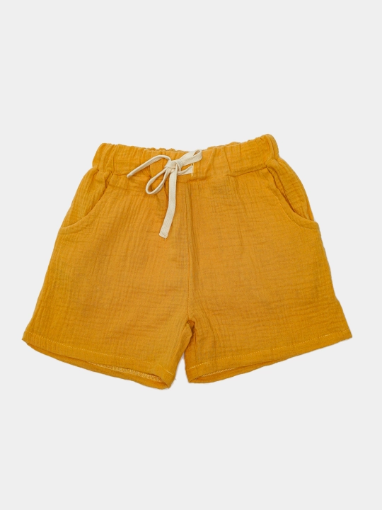 O'g'il va qiz uchun shortilar bilan kostyum to'plam futbolka pijama, muslin
