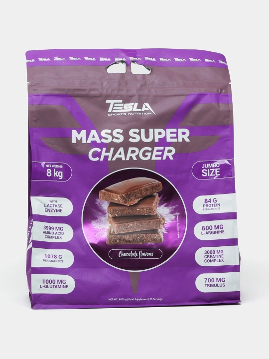 Vazn uchun Gainer Tesla Mass Super Charger, 8 kg L-Arginine, Creatine Tribulus blan - 