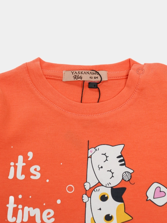 Qizchalar uchun interlok pijama,92% paxta, 8% laykra, 74–98