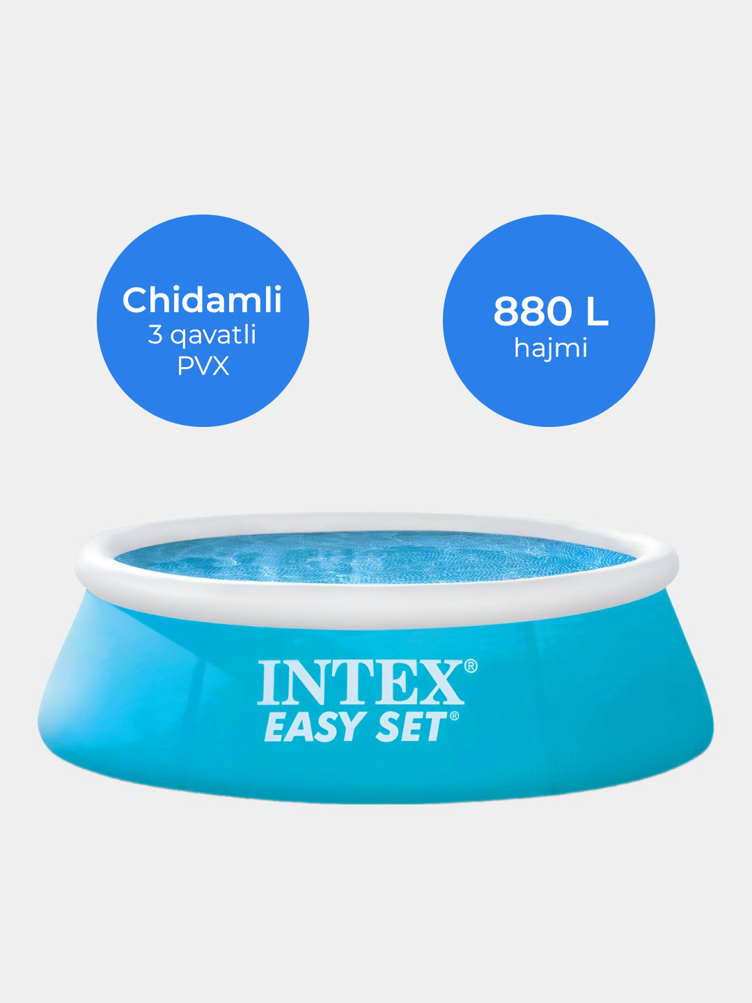Puflanadigan basseyn Intex Easy Set, tanlovga 886-3853 litr hajmli, butun oila uchun - 