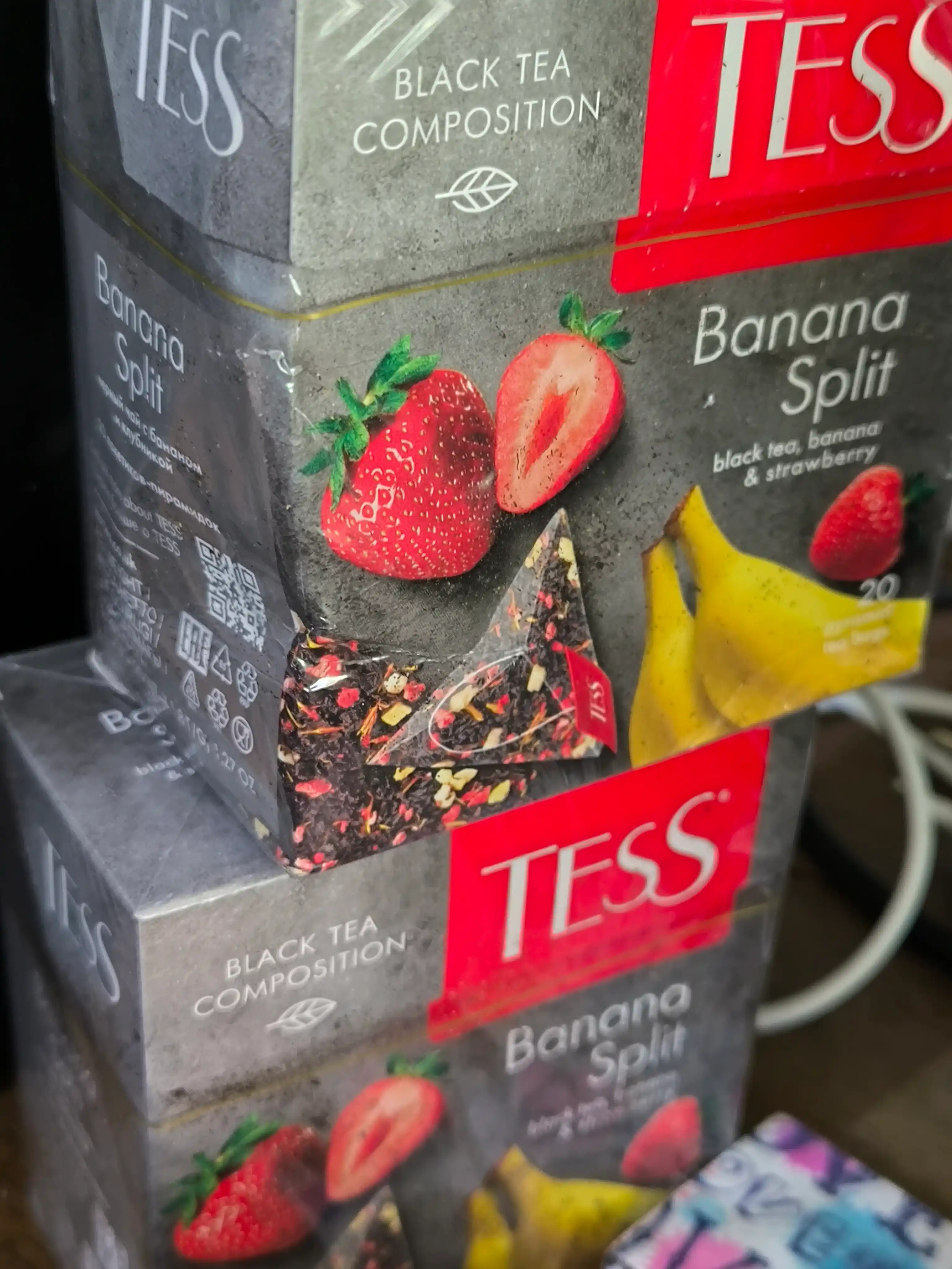 Чай черный Tess Banana Split, 1.8 гр, 20 пирамидок