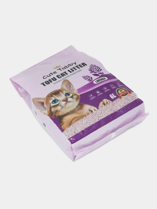 Наполнитель для кошек Tofu, без пыли, 6 л