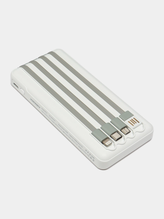 Tashqi akkumulyator Power bank 20000 mA/soat, 10000 mA/soat, tez zaryadlash kabel bilan