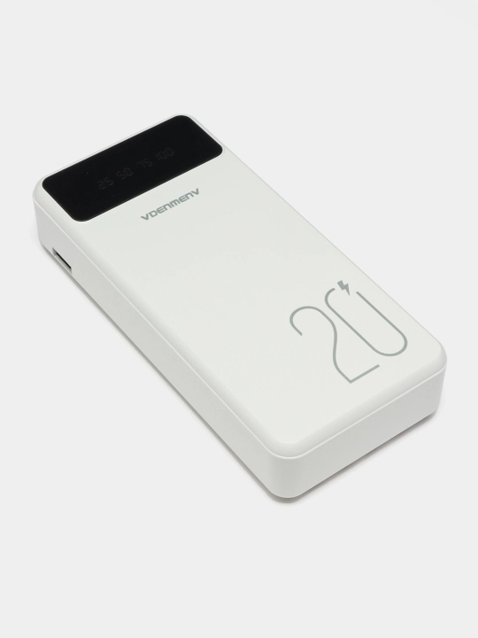Tashqi akkumulyator Power bank 20000 mA/soat, 10000 mA/soat, tez zaryadlash kabel bilan
