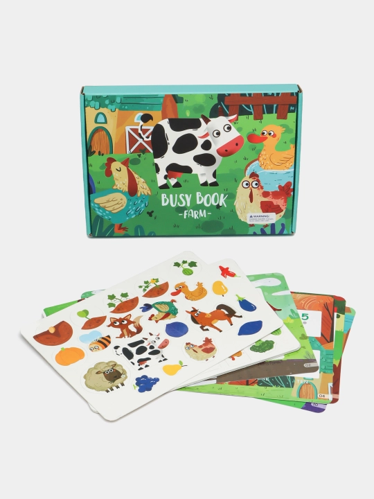 Развивающая книга Busybook, Монтессори на липучках