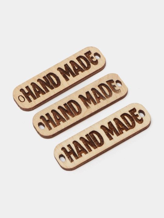 Деревянные бирки "Hand Made", 20 шт