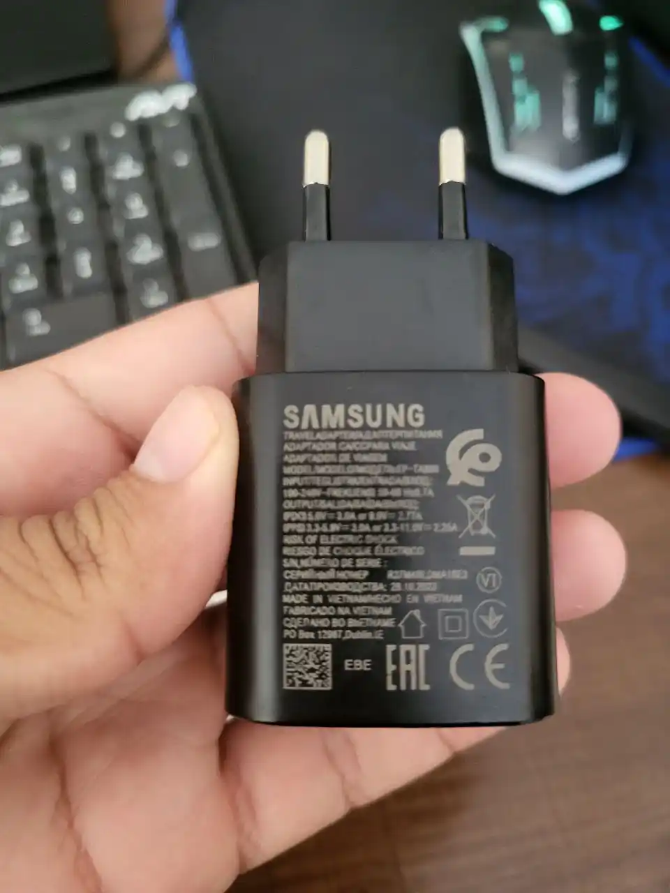 Зарядное устройство для устройств 25 WT/Ватт PD, адаптер USB-C, c быстрой зарядкой