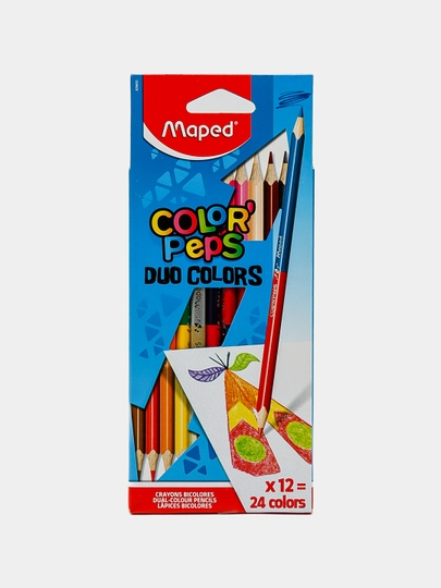 Карандаши цвет Maped Color Peps Duo, 24 цвета, 829600 04545 — MAPEDST-MAPE710