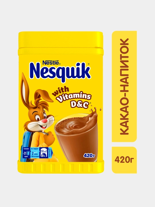 Tez tayyorlanadigan kakao ichimligi "Nestle Nesquik", 420 g - 