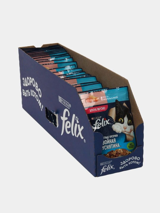 Felix nam ovqat, lasos va forel, 75 gr 26 dona