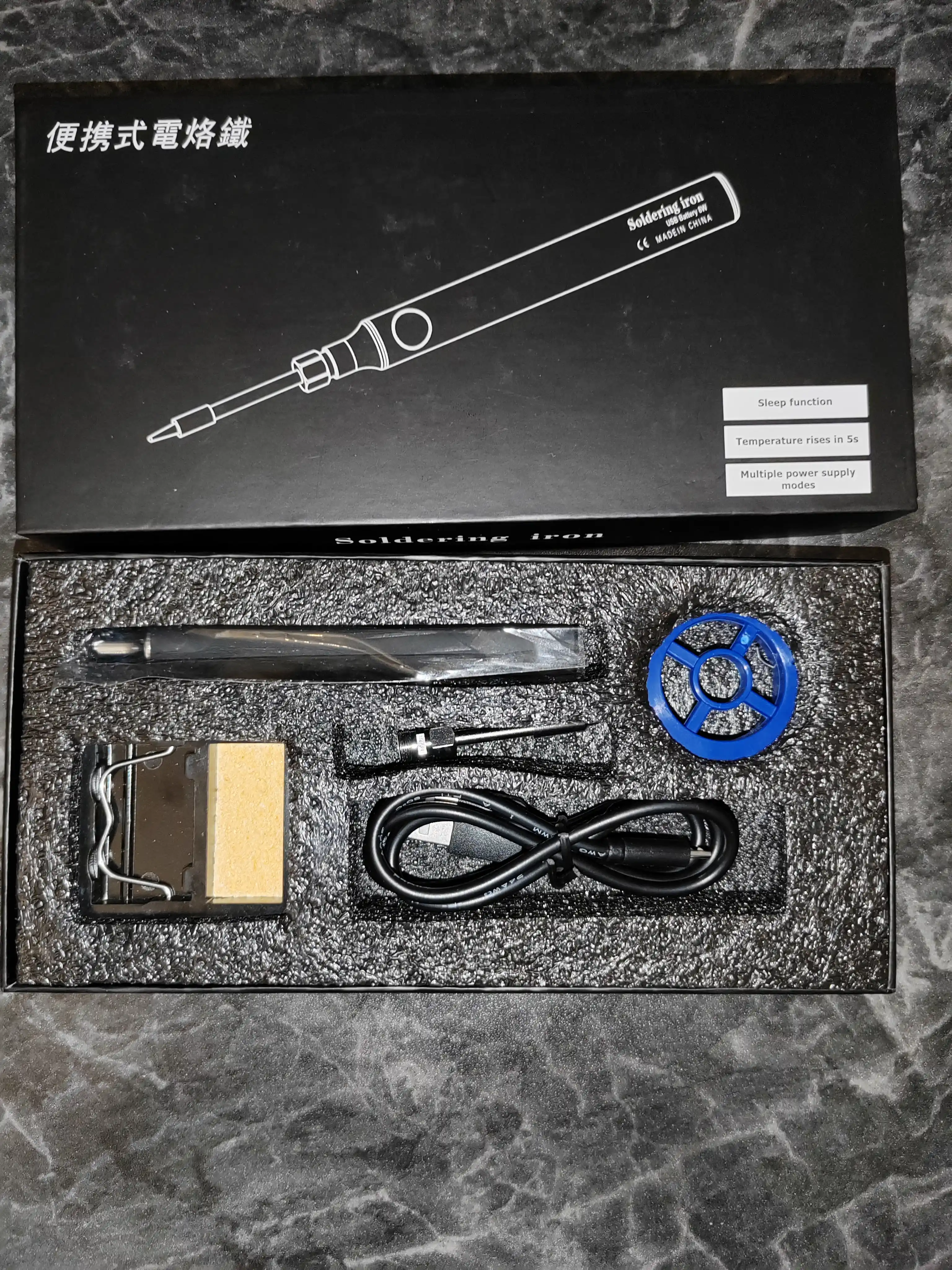 Паяльный набор, паяльник аккумуляторный USB беспроводной 8W 5V