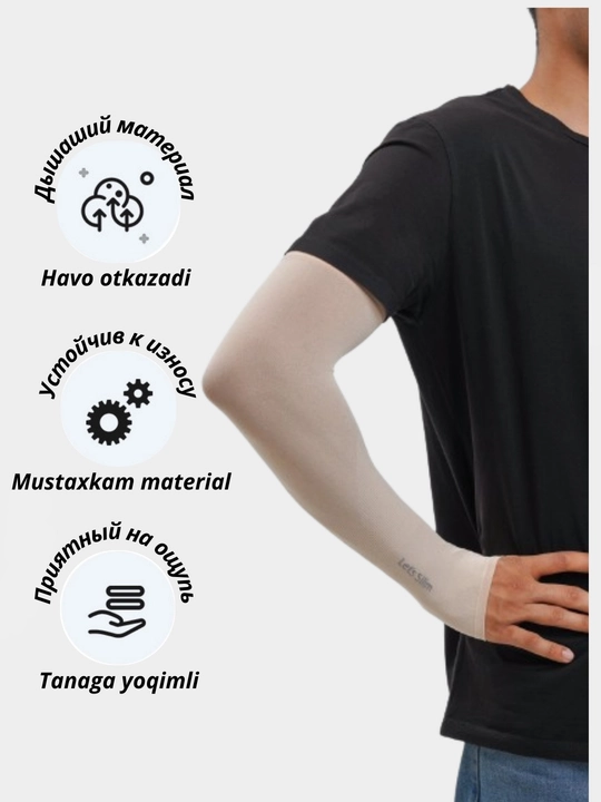 Quyoshdan himoyalovchi yenglar, sport uchun, barmoqli yeng, ayollar va erkaklar uchun