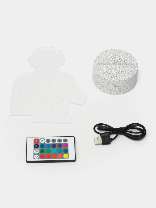 Tungi chiroq Anime Tokyo Ghoul 3D, bosharish pulti, LED RGB yoritgichi va USB bilan, sovga