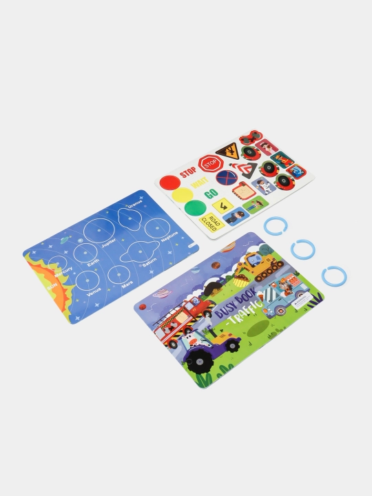 Развивающая книга Busybook, Монтессори на липучках