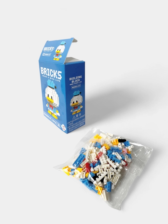 3D blokli konstruktor, mini lego, bolalar va kattalar uchun jumboq, haykalchalar