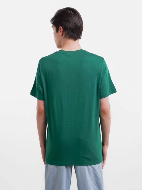 Футболка мужская, V-образный вырез, хлопок, однотонная