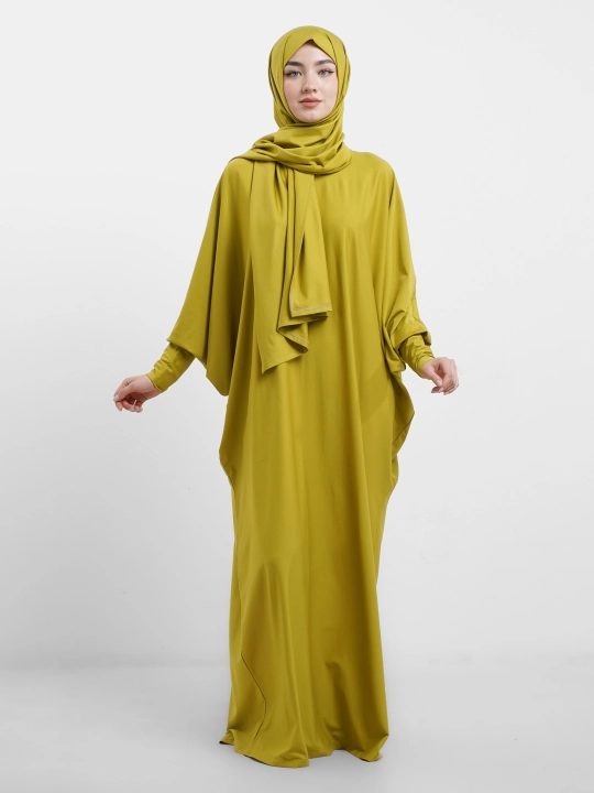 Ayollar ko'ylagi Abaya Muslima, trikotajdan