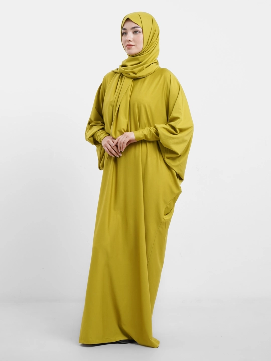Ayollar ko'ylagi Abaya Muslima, trikotajdan