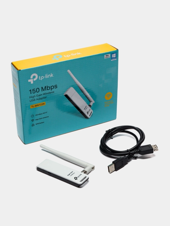 Сетевой USB адаптер TP-LINK TL-WN722N 150Mb - 