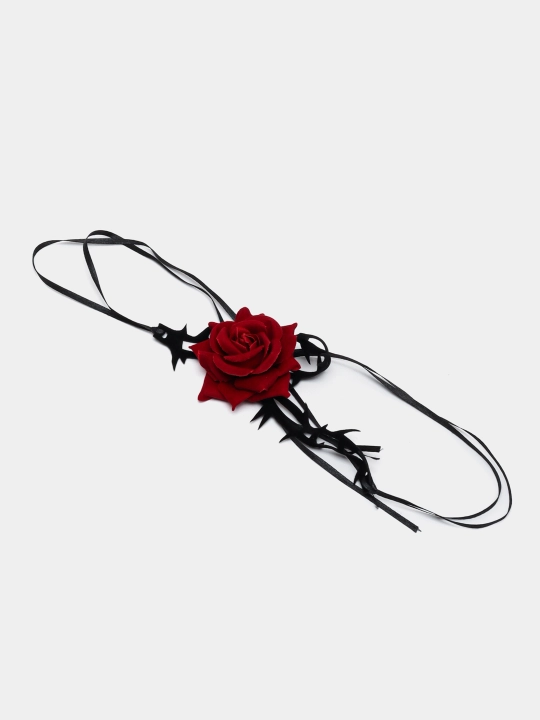 Choker, ayollar gotik chokeri atirgul bilan