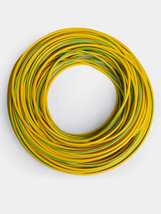 Kabel "ПуГВ 1х6 sariq-yashil", ko'p tolali - 