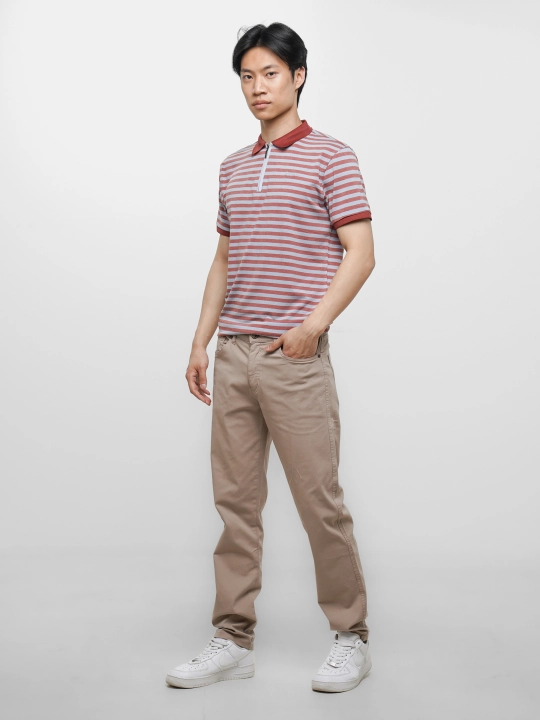 Erkaklar chino poluklassik shimi, kuz-bahor va iliq qish uchun elastanli twill shim