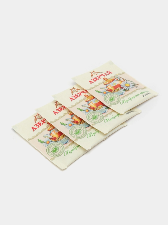 Ko'k choy Azerchay "Tabiatning uyg'onishi" moychechak bilan, har biri 1,8 g dan 20 paket