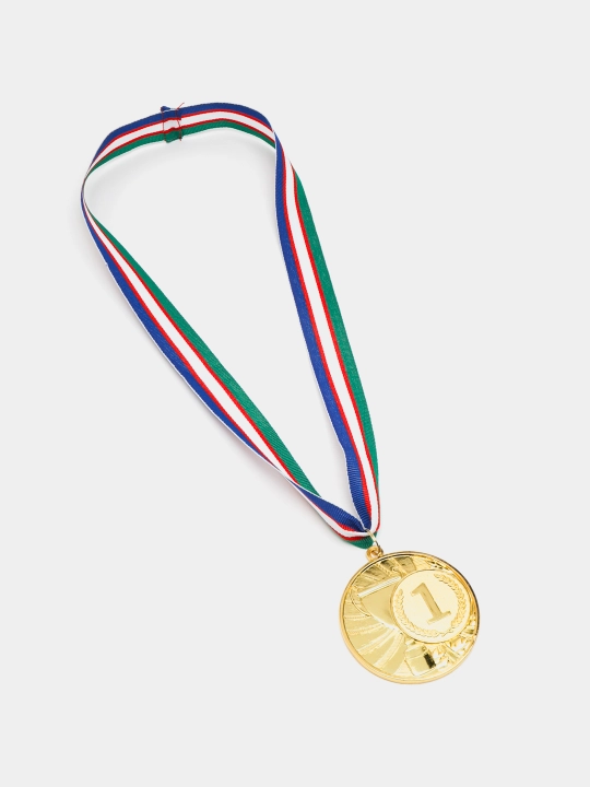 Sovrin medali, lentadagi metall, 1-oʻrin oltin, 2-oʻrin kumush, 3-oʻrin bronza