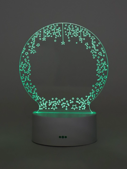 Ko'p rangli 3D tungi chiroq, 7 orqa yorug'lik rejimli, markerli, RGB - 