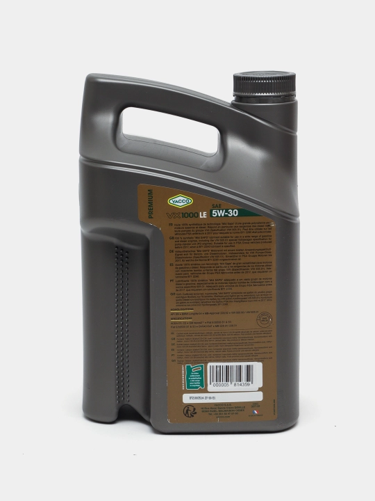YACCO VX 1000 LE 5W-30 C2-C3 DEXOS-2 MB229.52 - 100% синтетическое моторное масло, 5 л 