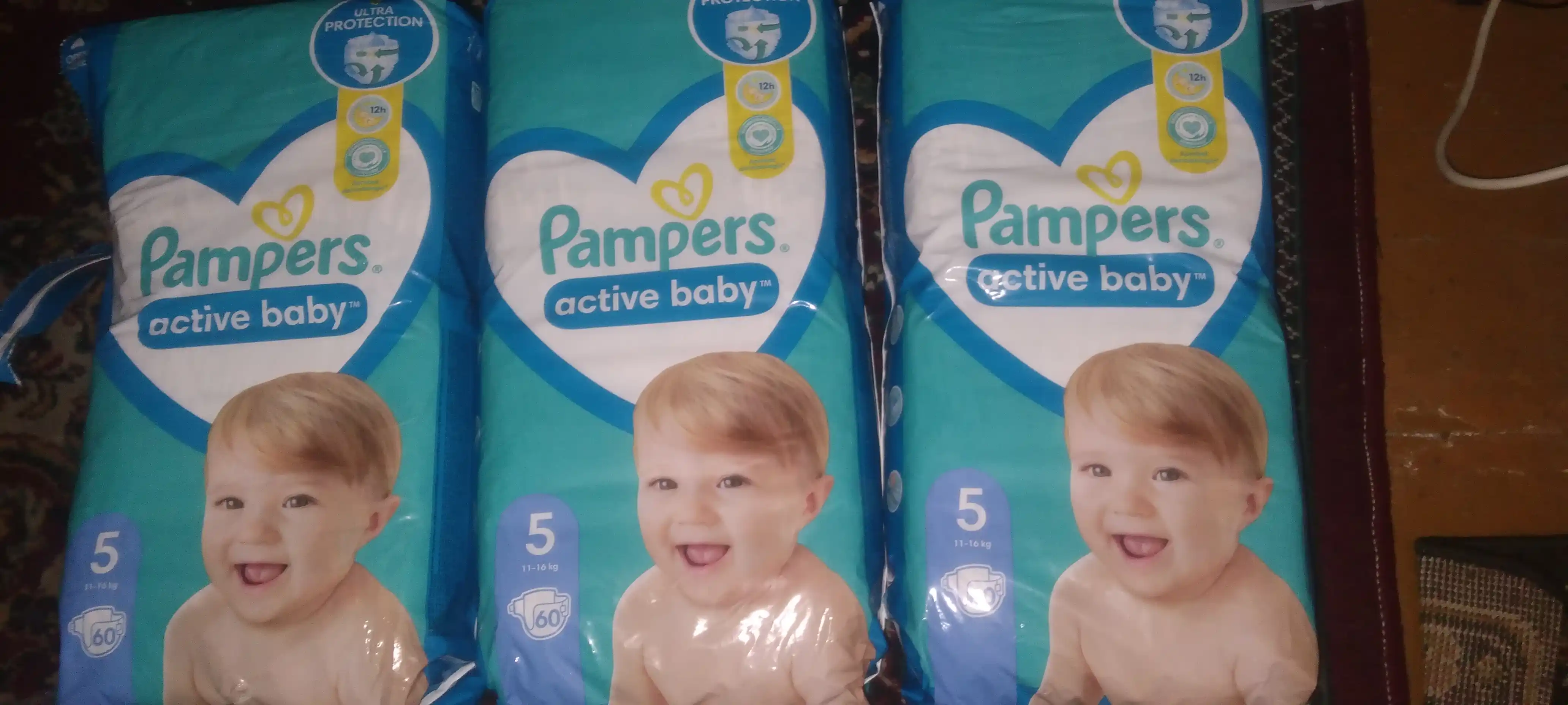 Подгузники для детей Pampers Active Baby 5 размер, 11-16 кг, 60 шт