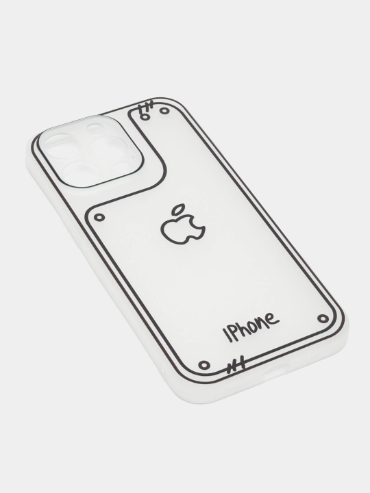 Yupqa matli silikon g'ilof, iPhone 12, 13, 14, 15, 16 Pro, ProMax uchun