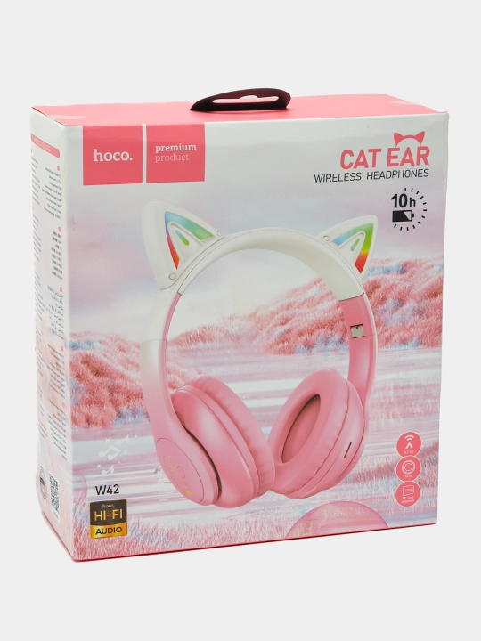 Bluetoothli W42 simsiz quloqchinlar 15 soatgacha quvvatsiz quloqchinlar