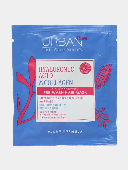 Маска для волос Urban Care Hialuronic Acid & Collagen, 50 мл - 