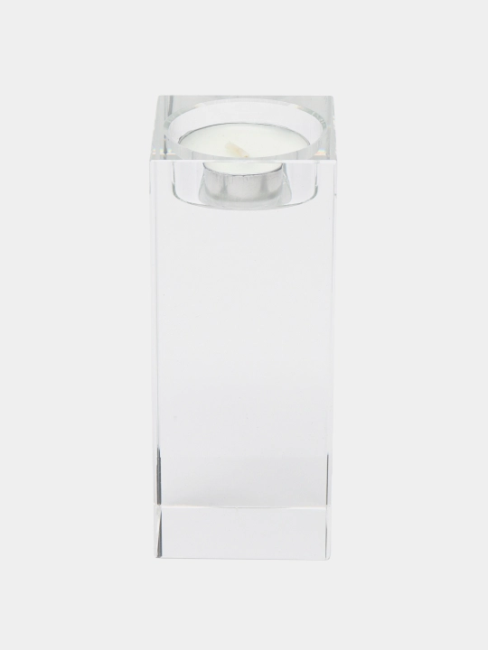 Подсвечник стеклянный прозрачный для одной свечи, Glass