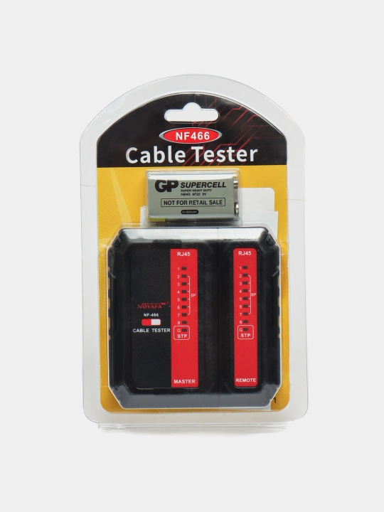 Lan tester tarmoq kabelini tekshirish uchun RJ45 RJ11 NOYAFA NF466 batareykasi bor - 