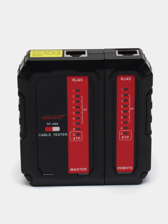 Lan тестер для проверки сетевого кабеля RJ45 RJ11 NOYAFA NF466 с батарейками