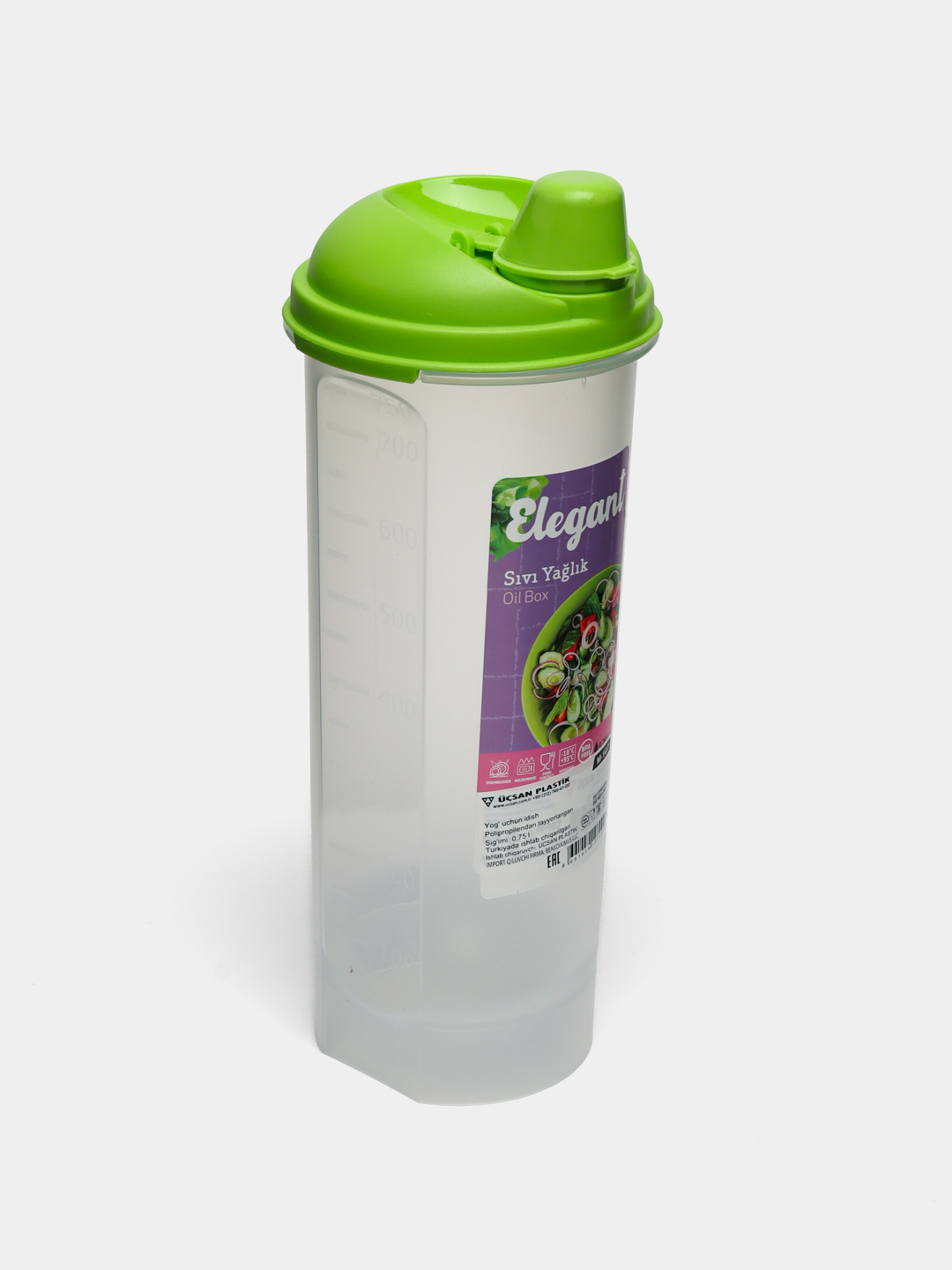 Plastik yog' saqlash idishi, 0.5 litr, 0.75 litr