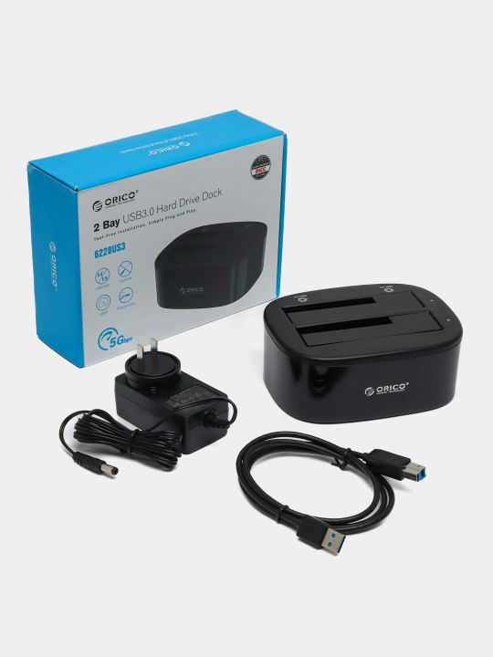Dok stansiya 2.5" 3.5" HDD/SDD uchun USB 3.0, adapter, perexodnik Orico 6228US3 - 