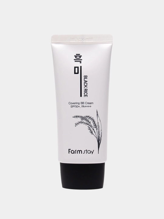 Qoplamali BB kremi Farmstay SPF50+++, qora guruch, Black Rice, 50 ml