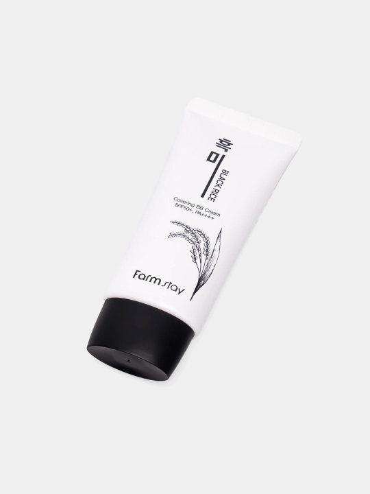 Qoplamali BB kremi Farmstay SPF50+++, qora guruch, Black Rice, 50 ml