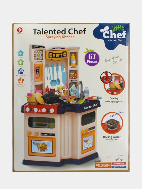 Детская игрушечная кухня Talanted chef, Сhef Kitchen с функцией воды, света, звука
