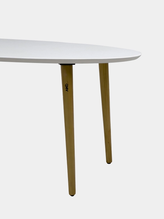Jurnal stoli AIKO Oval, stol uy va ofis uchun, qahva stol, 120 x 60 x 45 sm