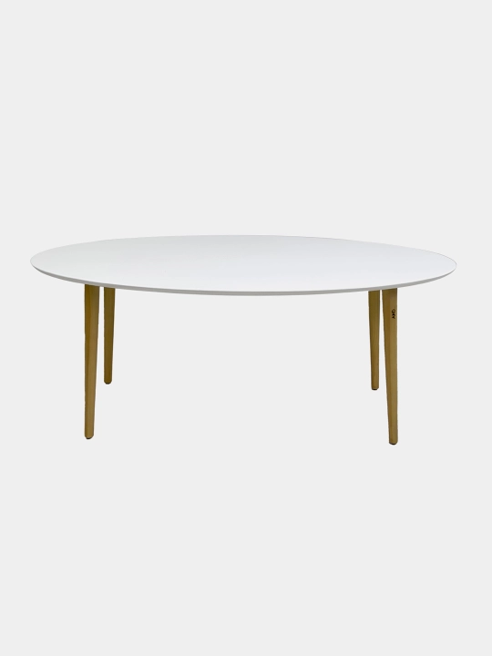Jurnal stoli AIKO Oval, stol uy va ofis uchun, qahva stol, 120 x 60 x 45 sm