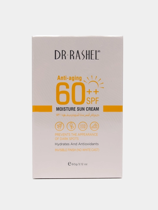 Солнцезащитный крем Dr Rashel spf 60+ anti-aging and moisture sun cream, 60 г