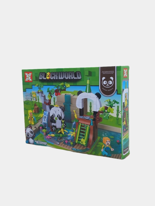 Katta konstruktorlar to'plami My World, Minecraft mavzusi, harakat figuralari bilan
